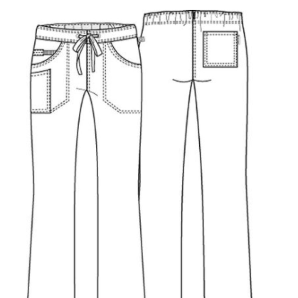 Code Happy Women's Drawstring Flare Leg Scrub Pant